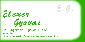 elemer gyovai business card