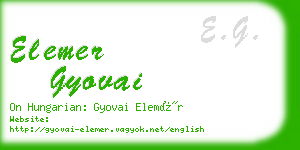 elemer gyovai business card